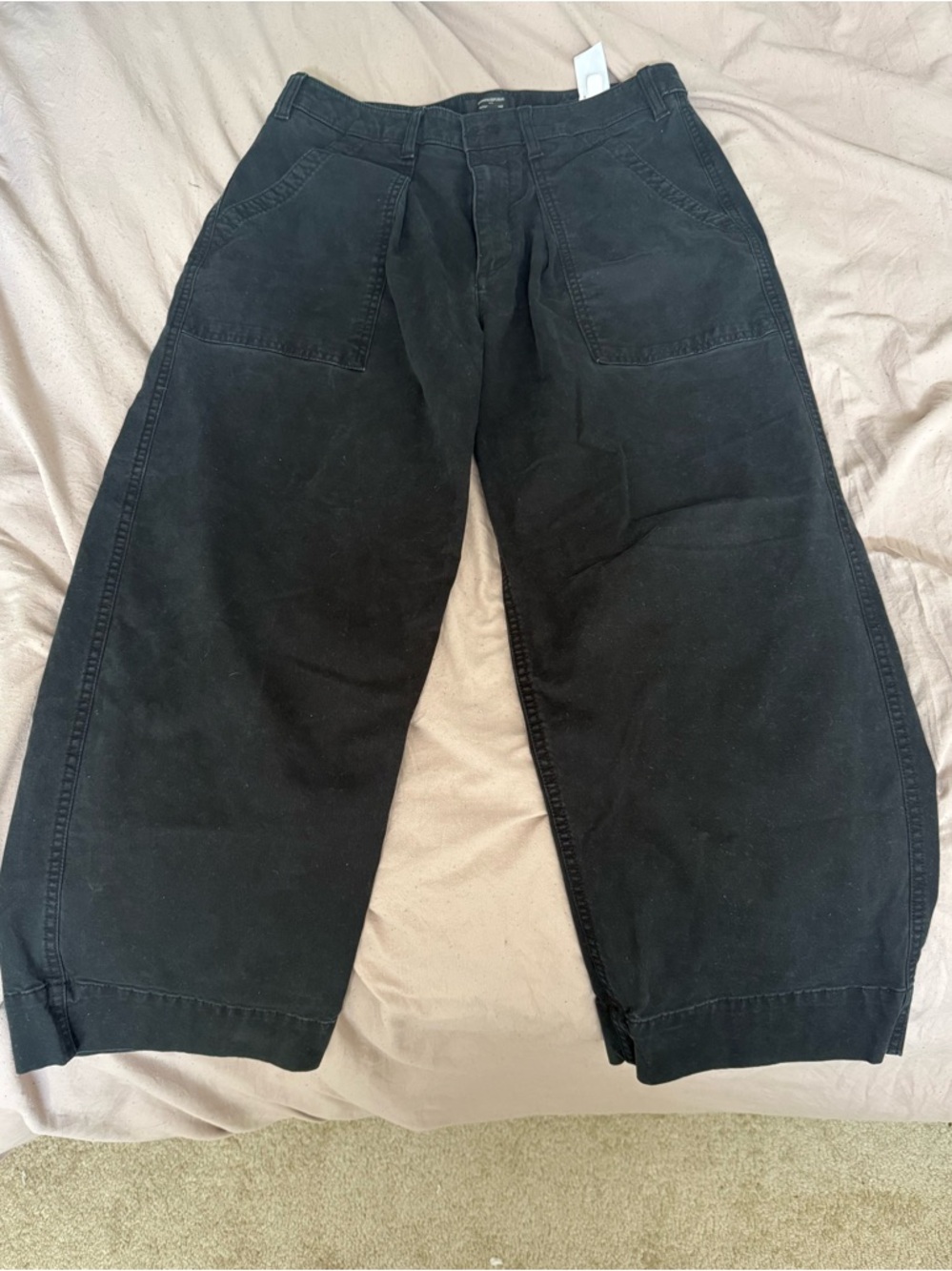 Banana Republic Wide-Leg Black Chinos
